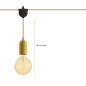 Suspension multiple extérieure Creation sur-mesure IP65 - 3 lampes - 5 m de câble souple Jute rond Suspension multiple extérieure Creation sur-mesure IP65 - 3 lampes - 5 m de câble souple Jute rond