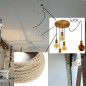 2 Suspensions multiples sur-mesure 5 lampes - Rosace métal Dorée vintage XXL 2 Suspensions multiples sur-mesure 5 lampes - Rosace métal Dorée vintage XXL