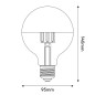 Ampoule LED Globe G95 Demi Sphère Cuivrée 7W E27 Dimmable 2700K
