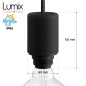 Lampe en suspension pour l'extérieur - Luminaire sur-mesure étanche IP65 - Porte-Douille silicone noire à bague Lampe en suspension pour l'extérieur - Luminaire sur-mesure étanche IP65 - Porte-Douille silicone noire à bague