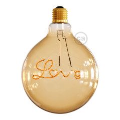 Ampoule Globe LED  dorée G125 LOVE