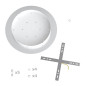 Privée-suspension multiple rosace XXL 5 lampes Privée-suspension multiple rosace XXL 5 lampes