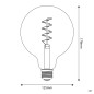 Privée-suspension multiple rosace XXL 8 lampes avec 8 Globes LED Privée-suspension multiple rosace XXL 8 lampes avec 8 Globes LED