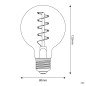 Privée-suspension multiple rosace XXL 8 lampes avec 8 Globes LED Privée-suspension multiple rosace XXL 8 lampes avec 8 Globes LED