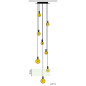 Privée-suspension multiple rosace XXL 8 lampes avec 8 Globes LED Privée-suspension multiple rosace XXL 8 lampes avec 8 Globes LED