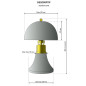 Lampe de table laiton véritable et aluminium Lampe de table laiton véritable et aluminium