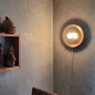 Applique murale Disques Hélios composite aluminium cuivre satiné brossé et disque miroir Applique murale Disques Hélios composite aluminium cuivre satiné brossé et disque miroir
