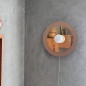 Applique murale Disques Hélios composite aluminium cuivre satiné brossé et disque miroir Applique murale Disques Hélios composite aluminium cuivre satiné brossé et disque miroir