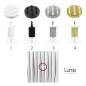 Suspension multiple OCTOPUS 7 métal - Câble textile extra-souple BLANC Suspension multiple OCTOPUS 7 métal - Câble textile extra-souple BLANC