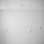 Suspension multiple OCTOPUS 7 métal - Câble textile extra-souple BLANC Suspension multiple OCTOPUS 7 métal - Câble textile extra-souple BLANC