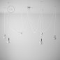 Suspension multiple OCTOPUS 7 métal - Câble textile extra-souple BLANC Suspension multiple OCTOPUS 7 métal - Câble textile extra-souple BLANC