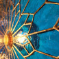 Applique murale verre Hélios BLEU 40 cm de diamètre série 3 vitrail Tiffany fait main Applique murale verre Hélios BLEU 40 cm de diamètre série 3 vitrail Tiffany fait main