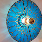Applique murale verre Hélios BLEU 40 cm de diamètre série 3 vitrail Tiffany fait main Applique murale verre Hélios BLEU 40 cm de diamètre série 3 vitrail Tiffany fait main