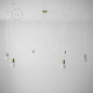 Suspension multiple OCTOPUS 7 métal - Câble textile extra-souple BLANC Suspension multiple OCTOPUS 7 métal - Câble textile extra-souple BLANC