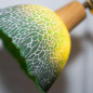 Lampe à poser en chêne massif, laiton pur et verre fusionné Lampe à poser en chêne massif, laiton pur et verre fusionné