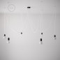 Suspension multiple OCTOPUS 7 métal - Câble textile extra-souple BLANC Suspension multiple OCTOPUS 7 métal - Câble textile extra-souple BLANC