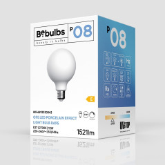 Ampoule LED en Porcelaine G95 6W E27 Dimmable 2700K