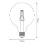 Ampoule LED en Porcelaine G125 12W E27 Dimmable 2700K-IRC95
