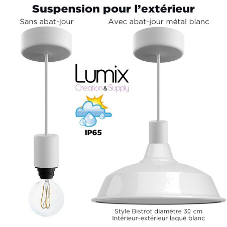 PRIVÉE - 3 SUSPENSIONS IP65 + BALADEUSE IP65 ET DIVERS
