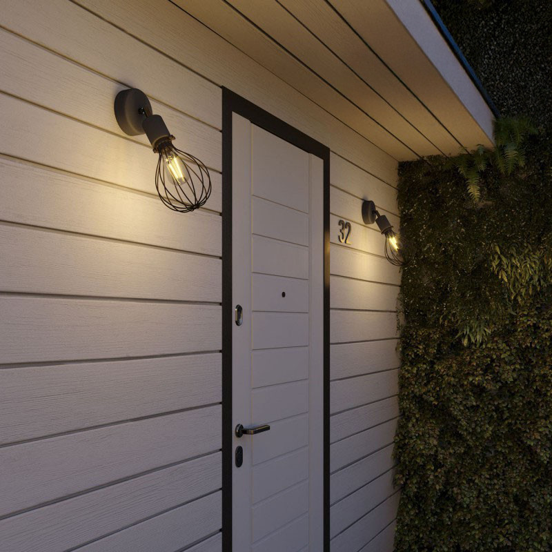 Applique murale étanche IP65 - lampe orientable - NOIR Applique murale étanche IP65 - lampe orientable - NOIR
