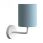 Applique murale Fermaluce en métal vernis blanc avec ou sans abat-jour douille E27 bagues Applique murale Fermaluce en métal vernis blanc avec ou sans abat-jour douille E27 bagues