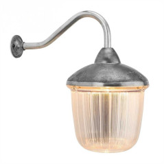 Grande applique en fonte d'aluminium brut avec col de cygne - IP53