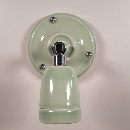 Lampe applique murale orientable porcelaine vert pastel
