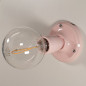 Lampe applique porcelaine de couleur Rose Pastel - Douille E27 Lampe applique porcelaine de couleur Rose Pastel - Douille E27