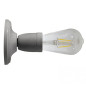 Lampe applique porcelaine grise en plafonnier ou en applique murale