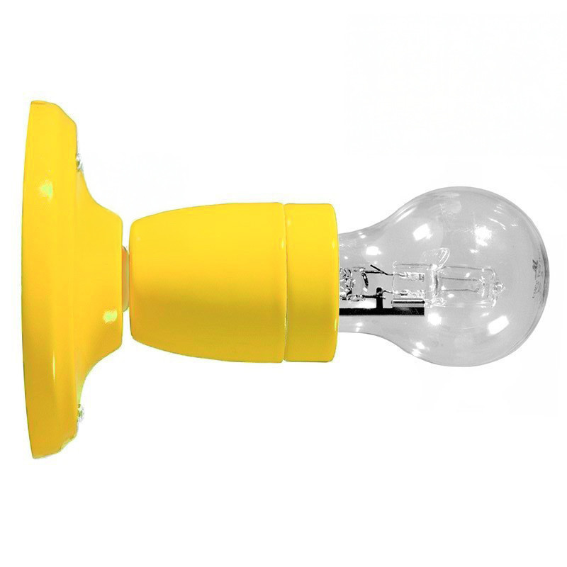 Lampe applique porcelaine Jaune en plafonnier ou en applique murale Lampe applique porcelaine Jaune en plafonnier ou en applique murale