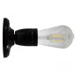 Lampe applique porcelaine noire en plafonnier ou en applique murale Lampe applique porcelaine noire en plafonnier ou en applique murale