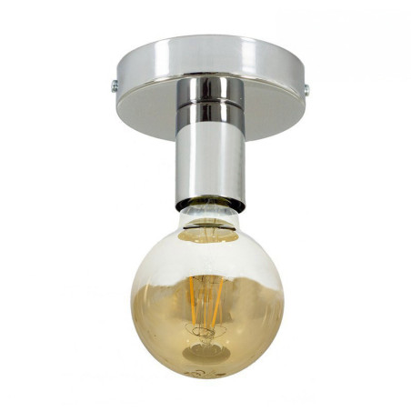 Lampe plafonnier couleur métal chromé