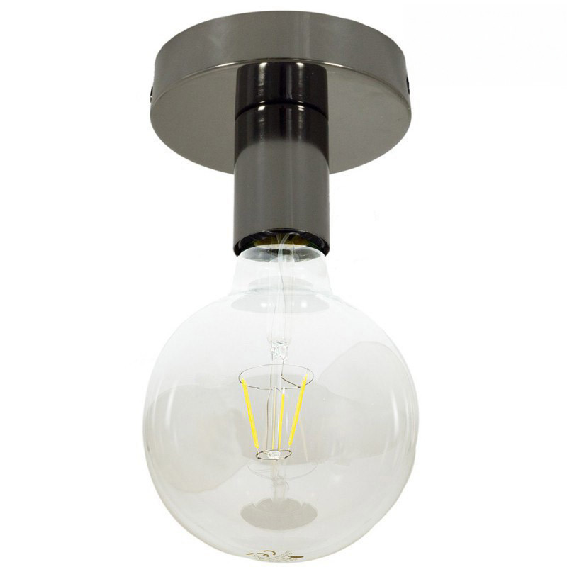 Lampe plafonnier ou en applique murale - Couleur métal Perle Noire