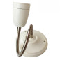 Lampe Porcelaine blanche en plafonnier ou en applique murale - avec gaine flexible