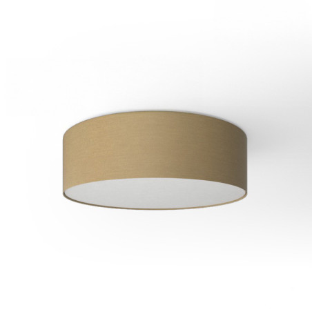 Plafonnier rond revêtement toile Noisette - diam 40/50/80 cm