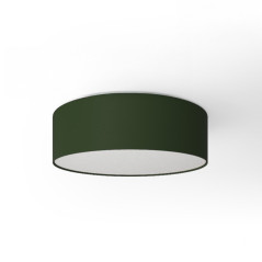 Plafonnier rond revêtement toile Vert foncé - diam 40/50/80 cm