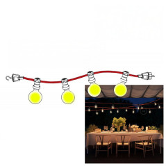 Guirlande lumineuse sur-mesure pour l'intérieur ou l'extérieur