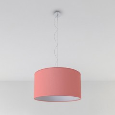 Suspension abat-jour cylindre XXL Revêtement Rose Antique