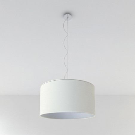 Suspension abat-jour cylindre XXL Revêtement toile Sable