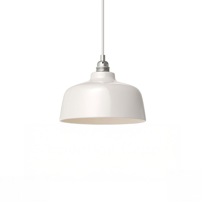 Suspension céramique blanche COPPA forme cloche fait main Suspension céramique blanche COPPA forme cloche fait main