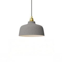 Suspension COPPA forme cloche en céramique couleur effet ciment fait main