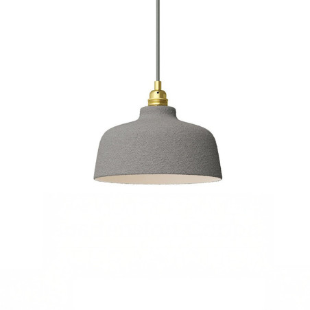 Suspension COPPA forme cloche en céramique couleur effet ciment fait main