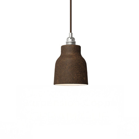 Suspension COPPA forme vase en céramique peinte effet rouille