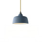 Suspension céramique forme cloche Bleu de Cobalt fait main