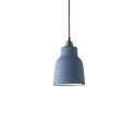 Suspension céramique forme vase en finition Bleu de Cobalt