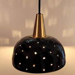 Suspension céramique Starlight noir ou blanche fintion laiton