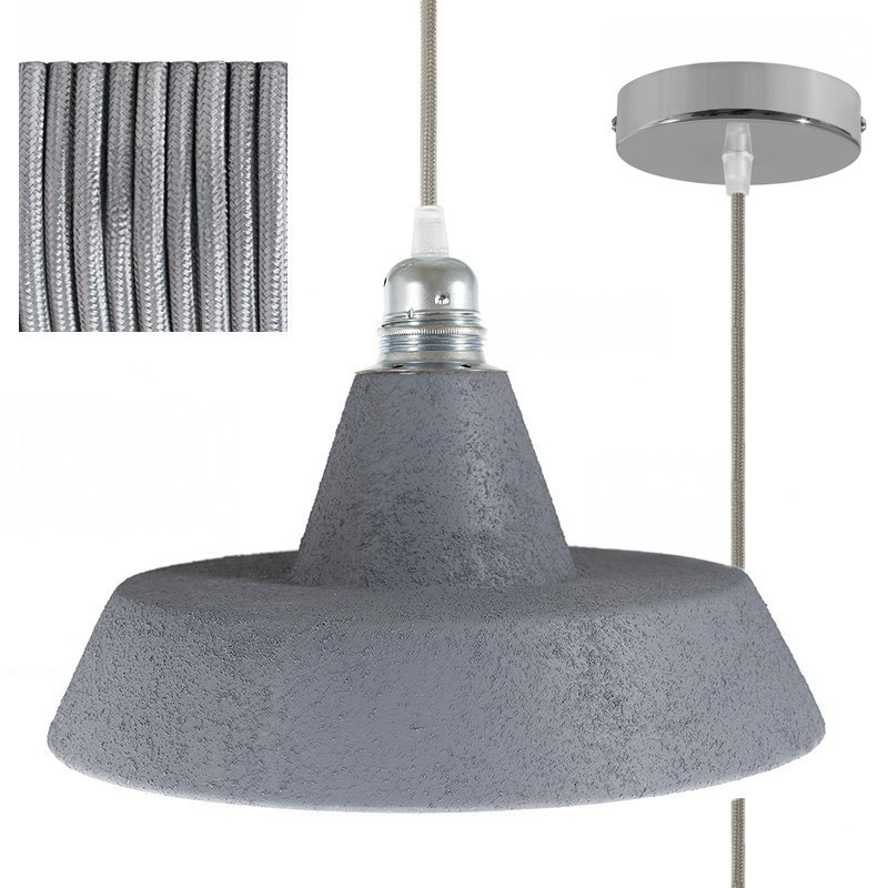 Suspension céramique style industriel effet ciment Suspension céramique style industriel effet ciment