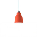 Suspension COPPA forme vase en céramique finition corail