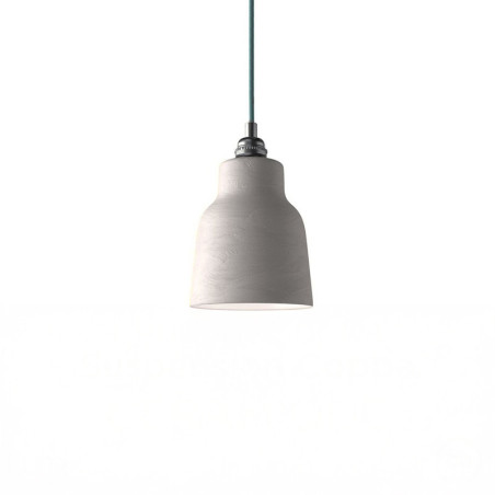 Suspension COPPA forme vase en céramique Gris Tourterelle fait main