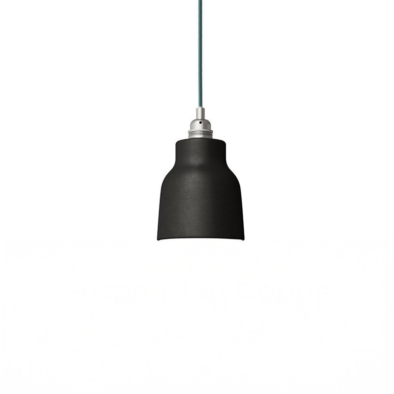 Suspension COPPA forme vase en céramique peinte en Noir